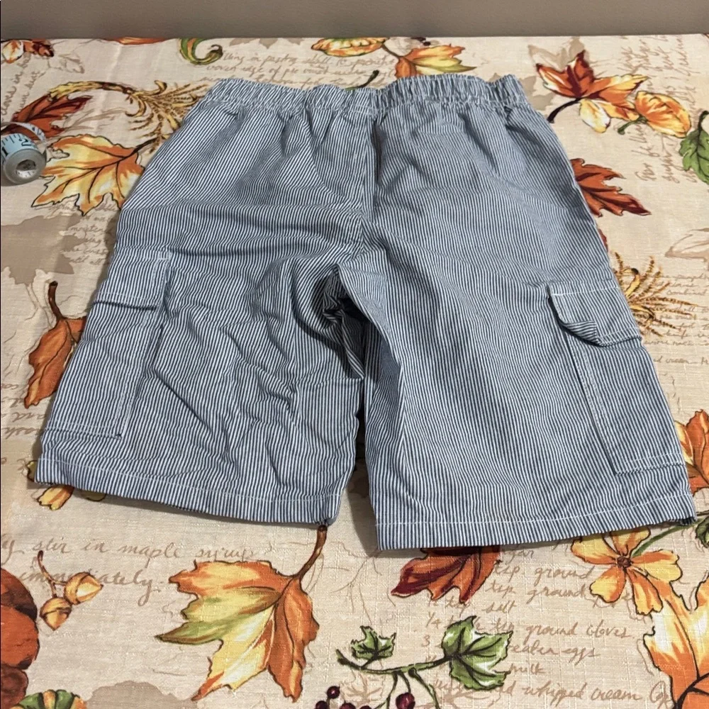 Kids Headquarters Blue Striped Cargo Shorts - Picture 4 of 6
